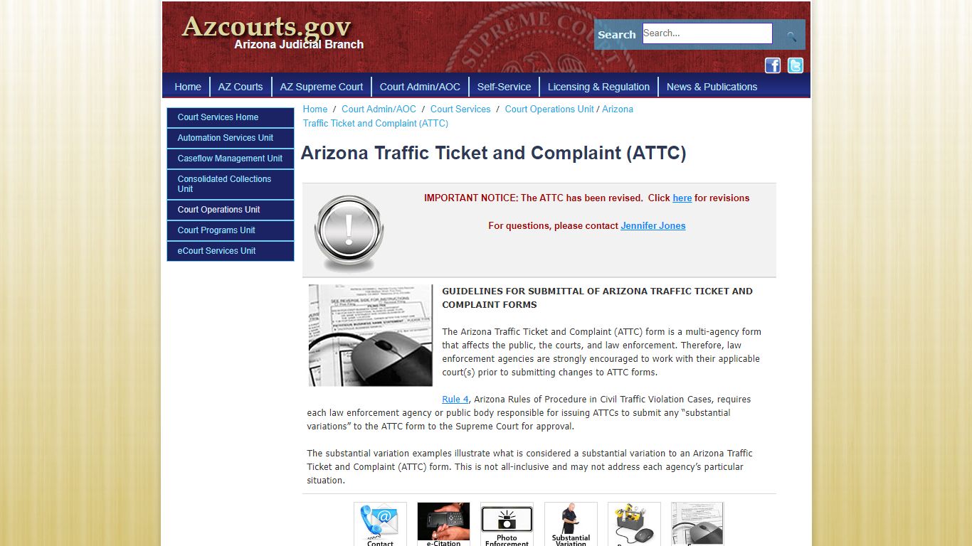 Arizona Traffic Ticket and Complaint (ATTC) - azcourts.gov